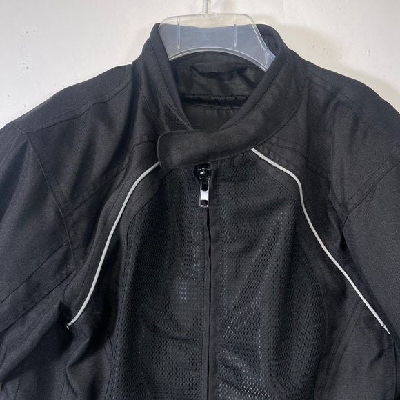 BILT Motorcycle Jacket Black Mesh Racing Sportbike Riding Coat Mens - Picture 1 of 14